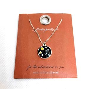 Free People Silver Plated Desert Journey Necklace